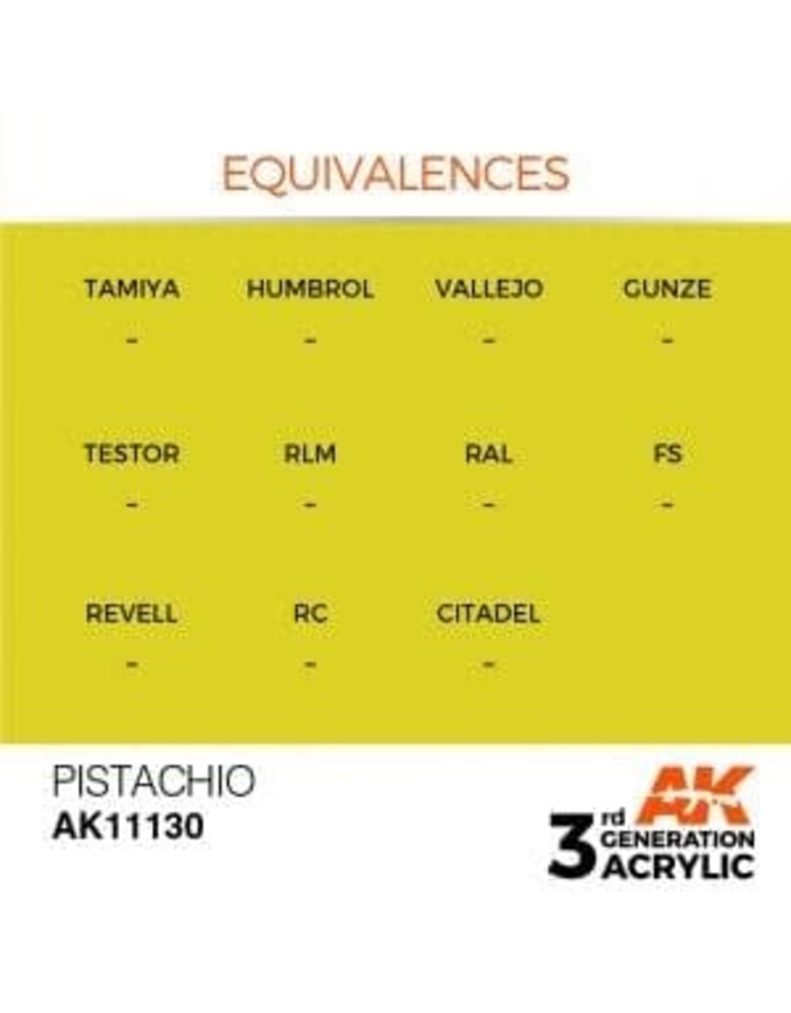 AK Interactive 3RD GEN ACRYLIC PISTACHIO 17ML