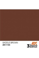 AK Interactive 3RD GEN ACRYLIC SADDLE BROWN 17ML