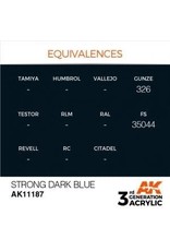 AK Interactive 3RD GEN ACRYLIC STRONG DARK BLUE 17ML