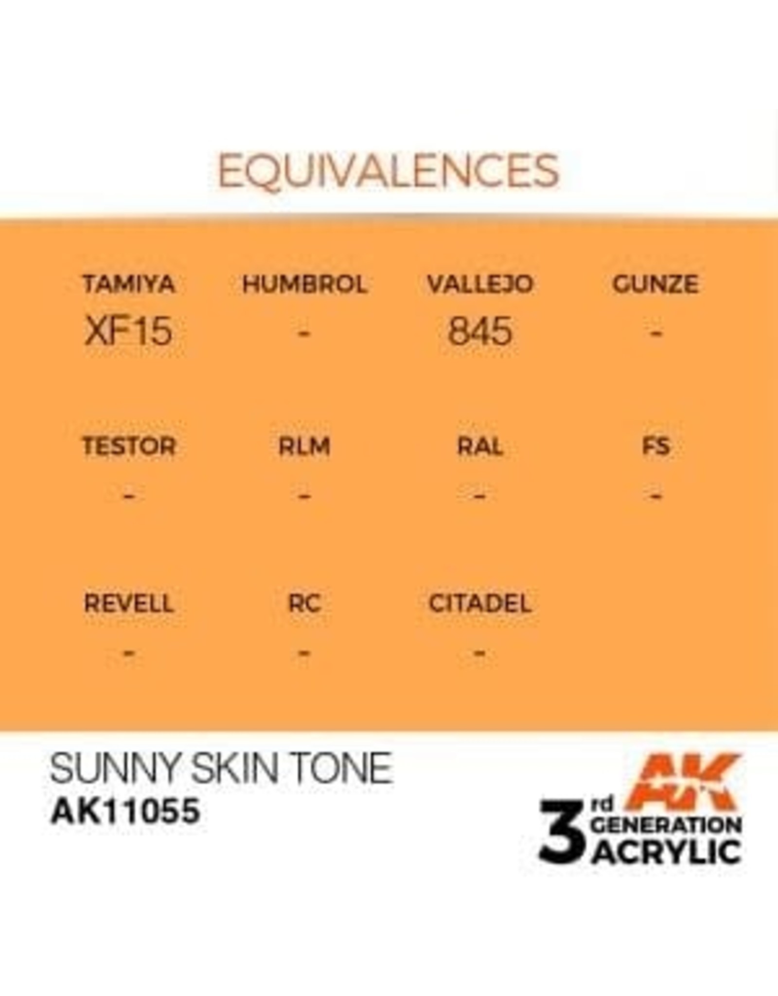 AK Interactive 3RD GEN ACRYLIC SUNNY SKIN TONE 17ML