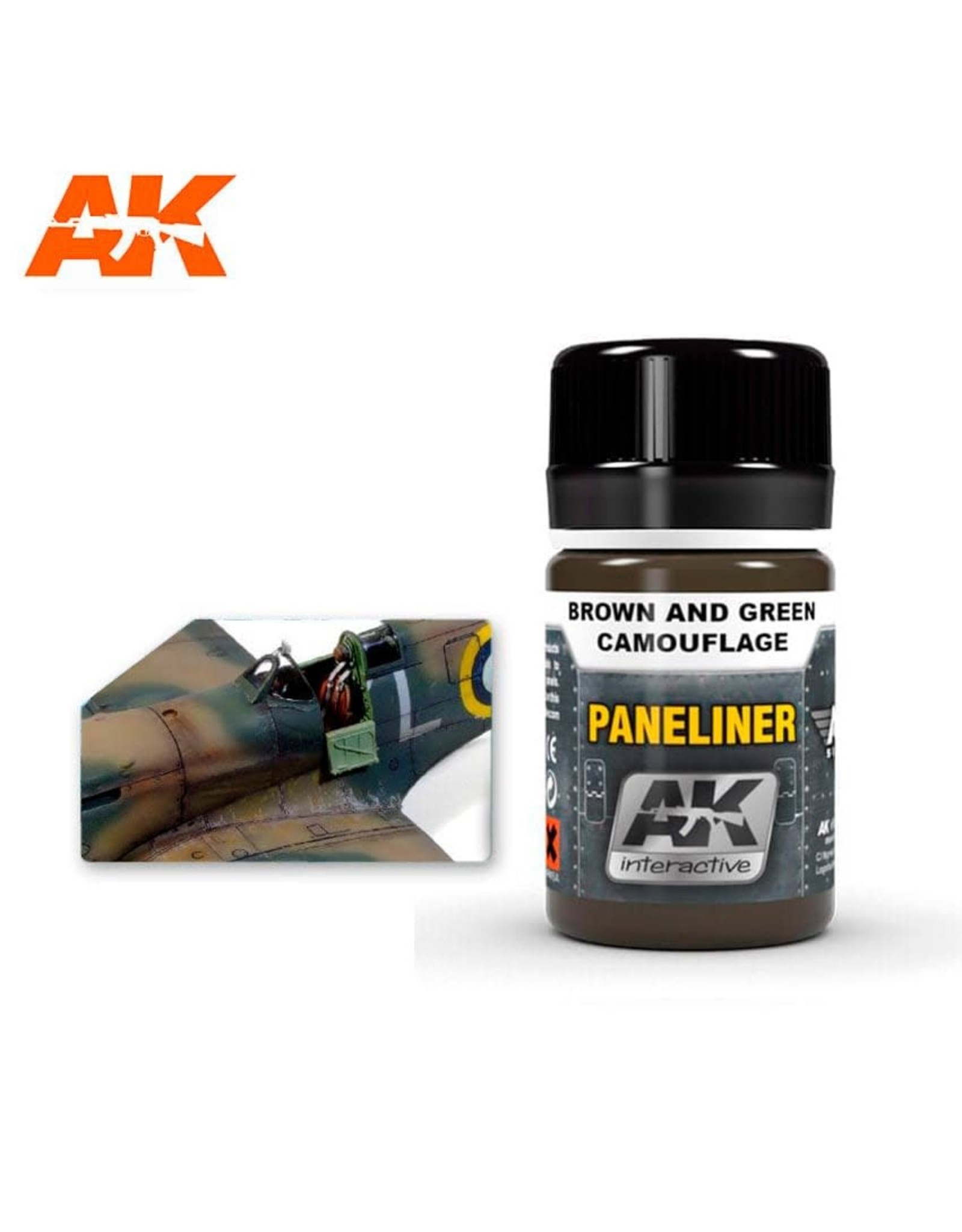 AK Interactive AK INTERACTIVE PANELINER FOR BROWN AND GREEN CAMOUFLAGE 35ML