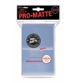 Ultra Pro PRO-MATTE CLEAR STANDARD SLEEVES 100CT 66X91MM