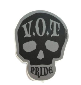 V.O.T Pride Sticker Gray 2.5" x 3.5"