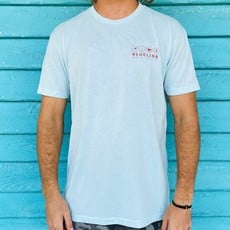 Blueline Surf + Paddle Co. The Lifestyle Tee  Ice Blue\Red