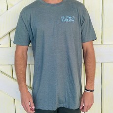 Blueline Surf + Paddle Co. The Lifestyle Tee  Olive Heather/Light Blue