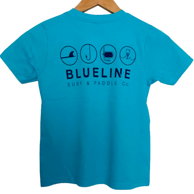 Blueline Surf + Paddle Co. NL3312 Youth Lifestyle Tahiti Blue/Navy