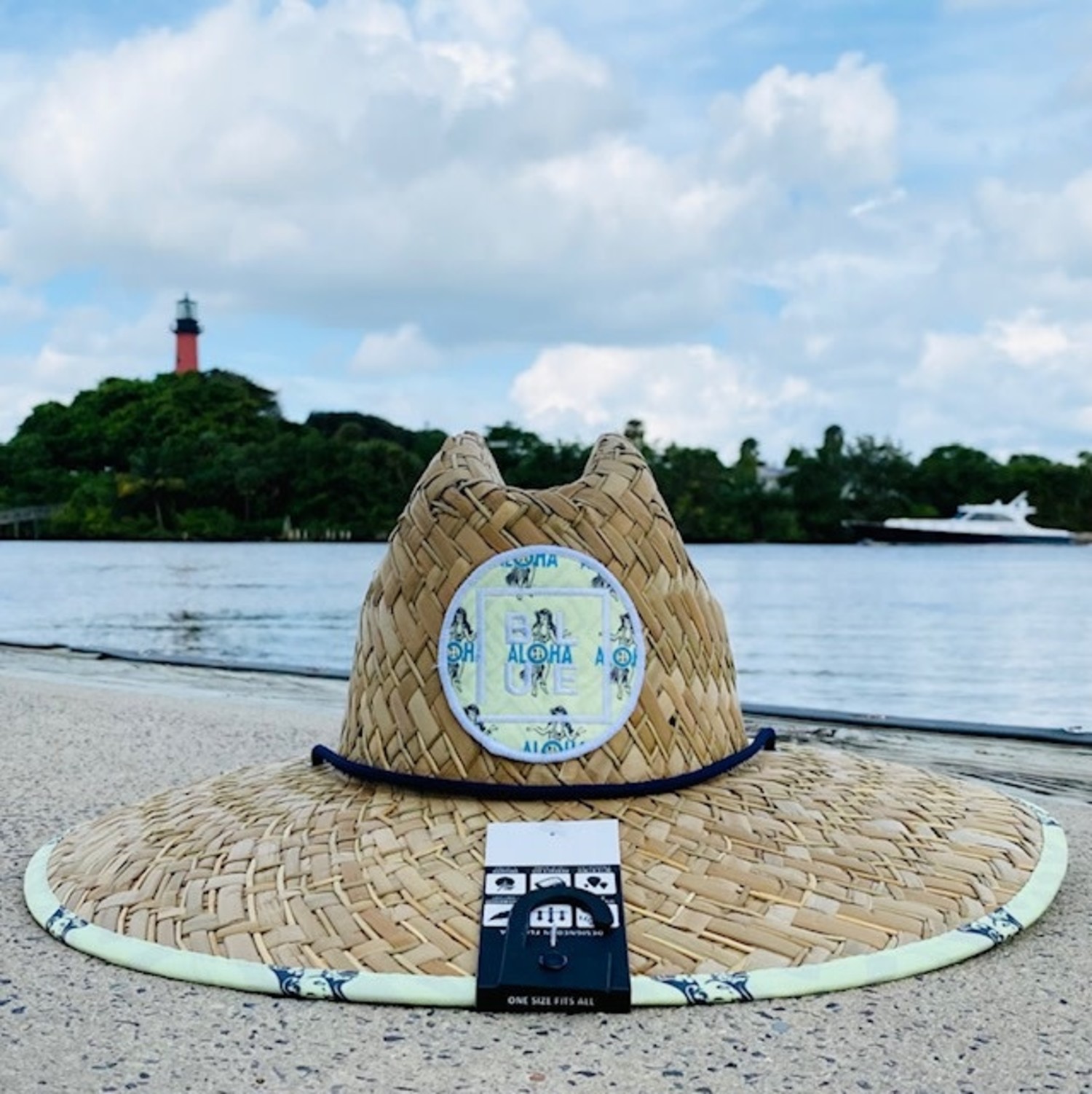 SL6 Blueline Straw Hat Aloha Yellow 