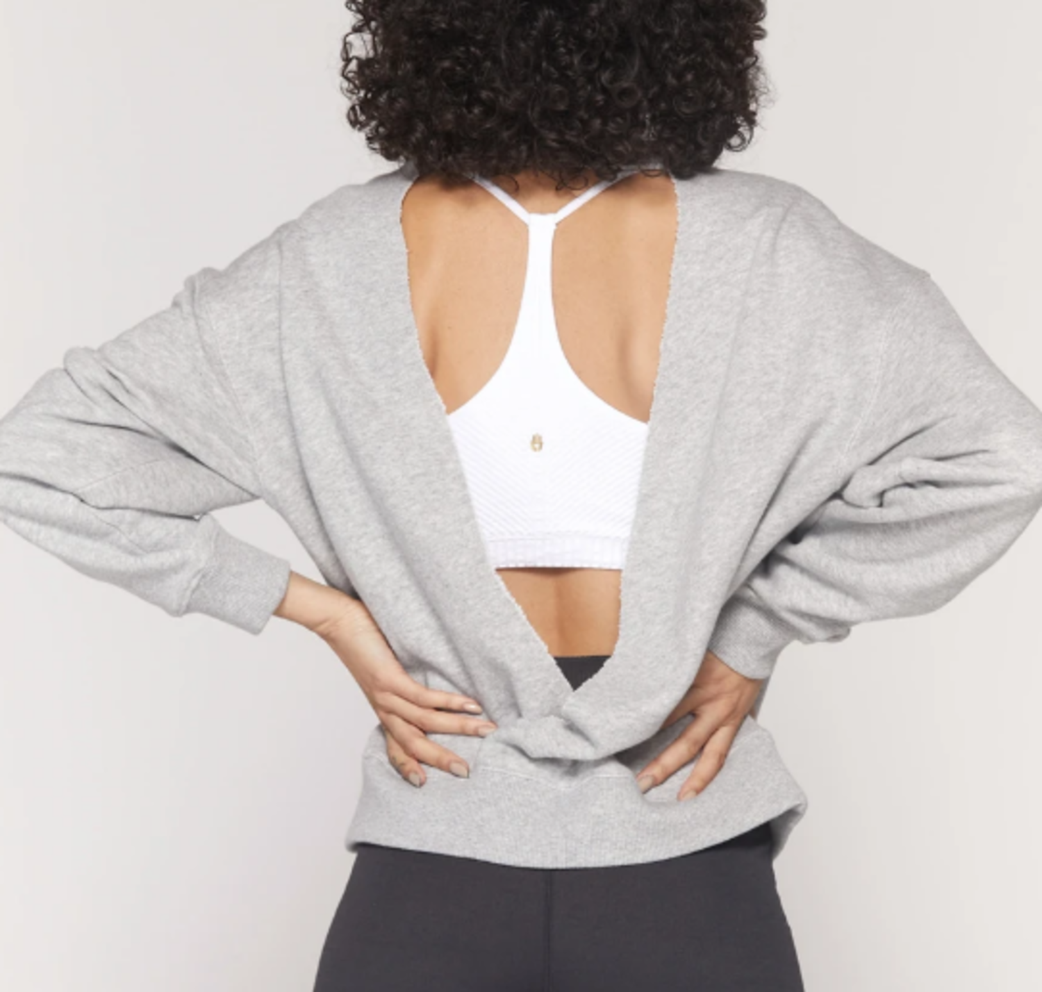 open back sweatshirt