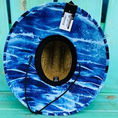 Blueline Surf + Paddle Co. SL6 Blueline Straw Hat Emerge Cobalt Ocean Waves