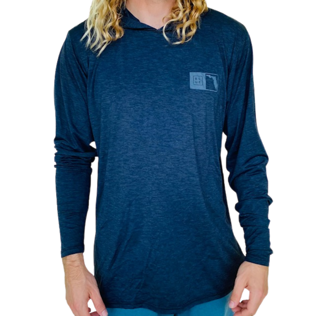 Blueline Surf + Paddle Co. OT Florida Box UV Hoodie Charcoal/Gray