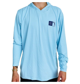 Blueline Surf + Paddle Co. OT Florida Box UV Hoodie Sky Blue\Navy