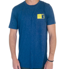 Blueline Surf + Paddle Co. Florida Box Tee Vintage Navy/Yellow