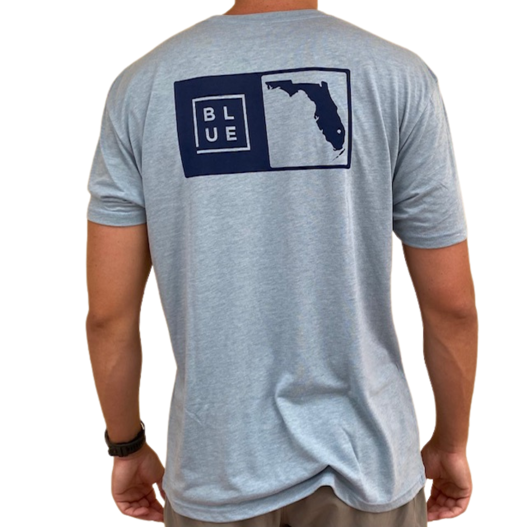 Blueline Surf + Paddle Co. Florida Box Tee Stonewash Denim Navy