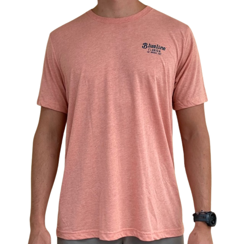 Blueline Surf + Paddle Co. Sunshine State Tee  Sunset Triblend/Navy