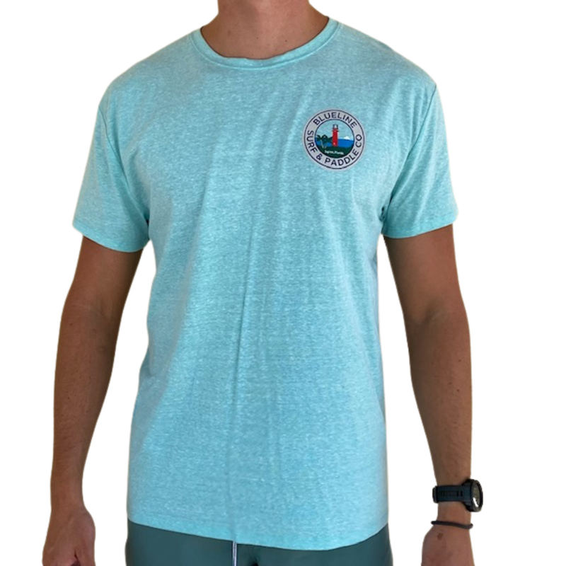 Blueline Surf + Paddle Co. Jup Lighthouse 2 Tee Mint Triblend