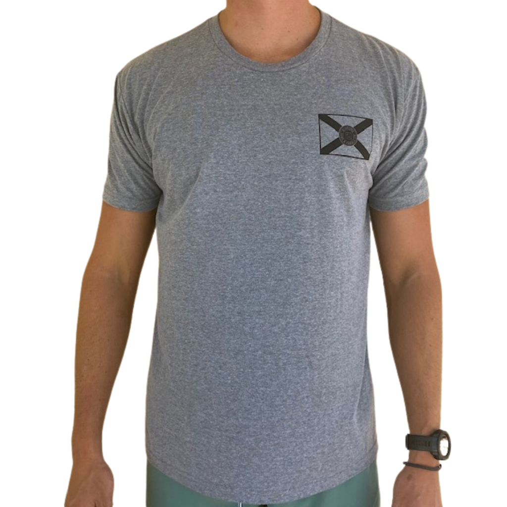 Blueline Surf + Paddle Co. Florida Flag Tee Premium Heather / Black