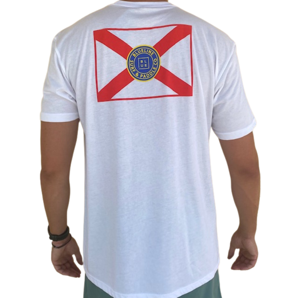 Blueline Surf + Paddle Co. Florida Flag Tee White