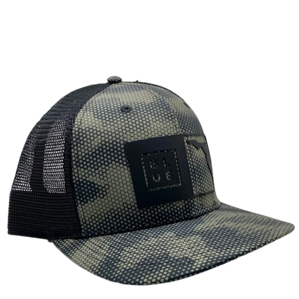 Blueline Surf + Paddle Co. Florida Box UV Custom Camo Black/Black Patch HC SC  1797_001