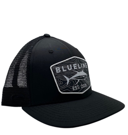 Blueline Surf + Paddle Co. Tuna All Black UV / Black Topo Patch White Ring HC SC  2376_003