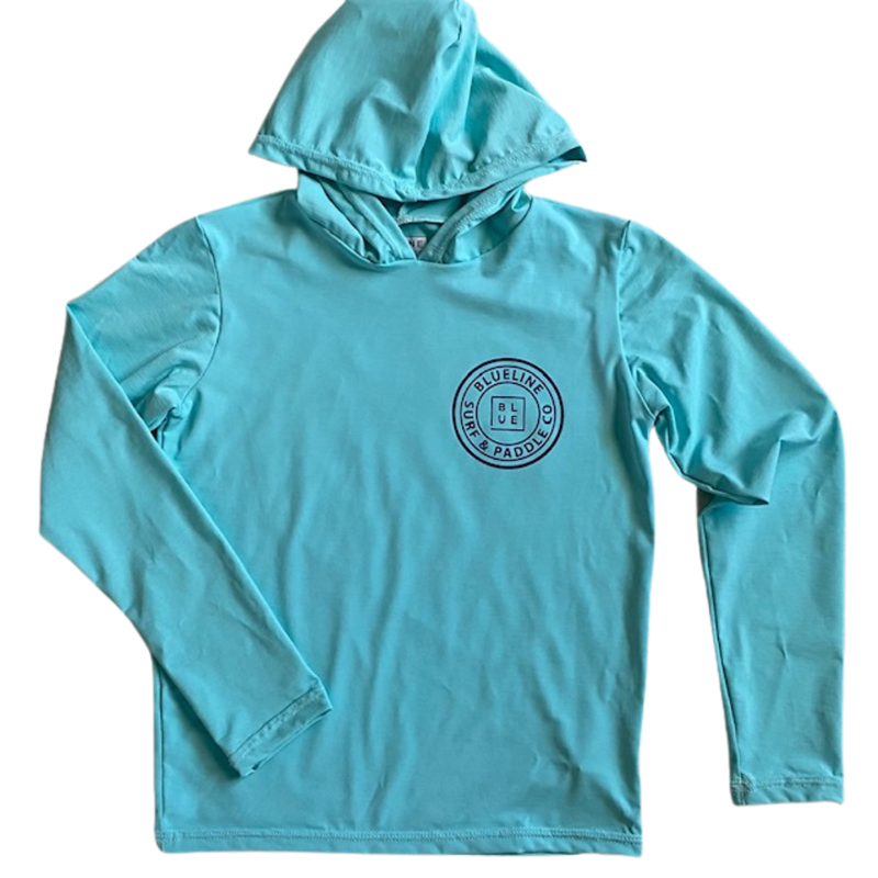 Blueline Surf + Paddle Co. OT Youth Original UV Hoodie Mint \ Navy