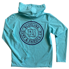 Blueline Surf + Paddle Co. OT Youth Original UV Hoodie Mint \ Navy