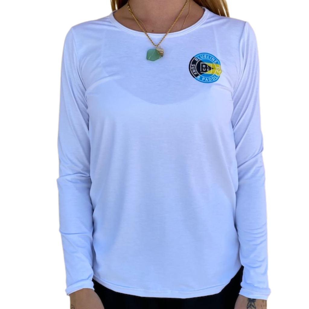 Blueline Surf + Paddle Co. OT Ladies Original UV LS Bahamas White