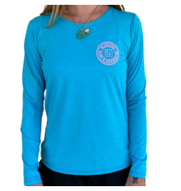 Blueline Surf + Paddle Co. OT Ladies Original UV LS Ocean Blue\Pink