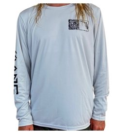 Blueline Surf + Paddle Co. Mang X BL Smoked Florida Patch Pearl Grey