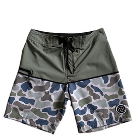 Blueline Surf + Paddle Co. Boys BSH Duck Camo Tan