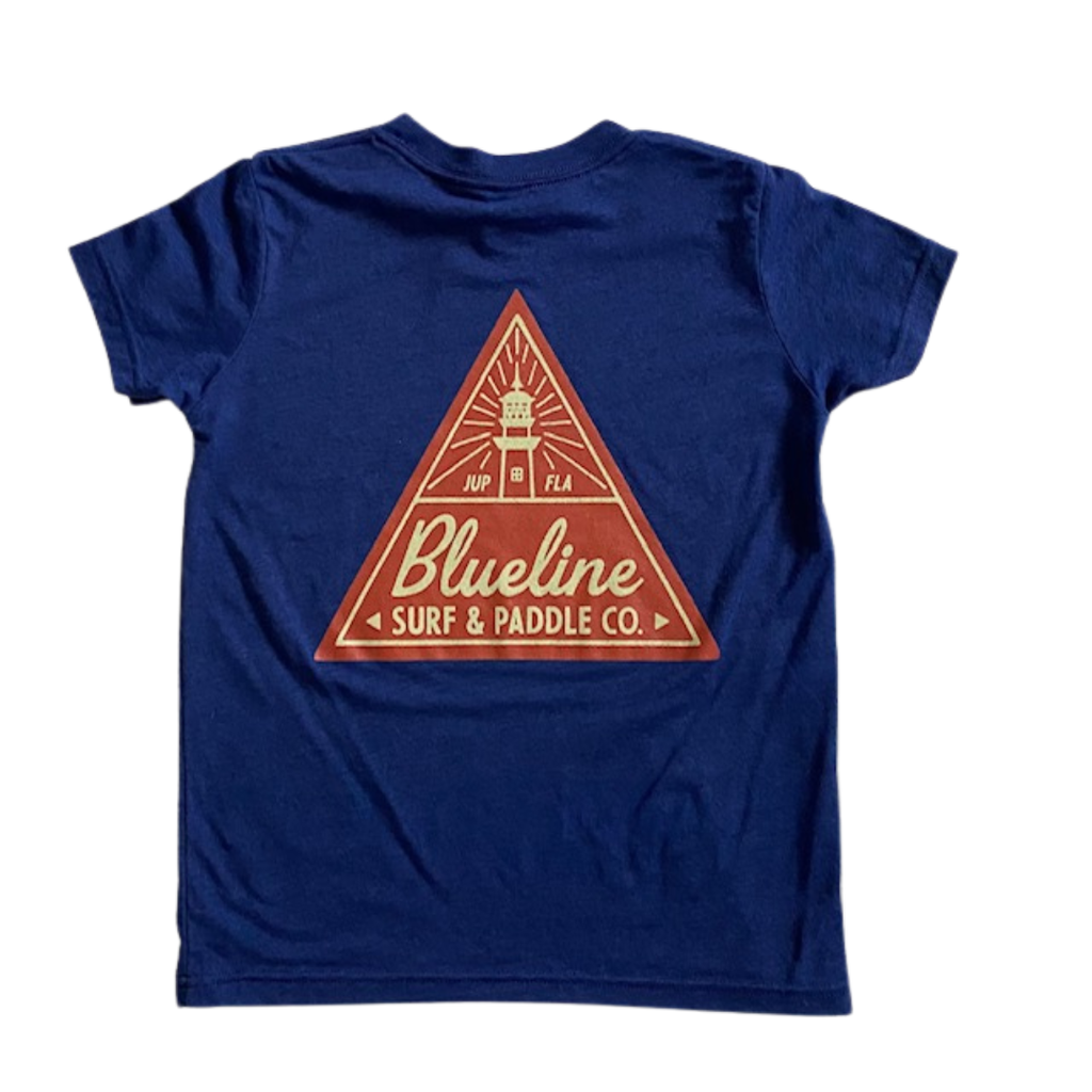 Blueline Surf + Paddle Co. Youth Triangle Lighthouse Navy Tri/Red