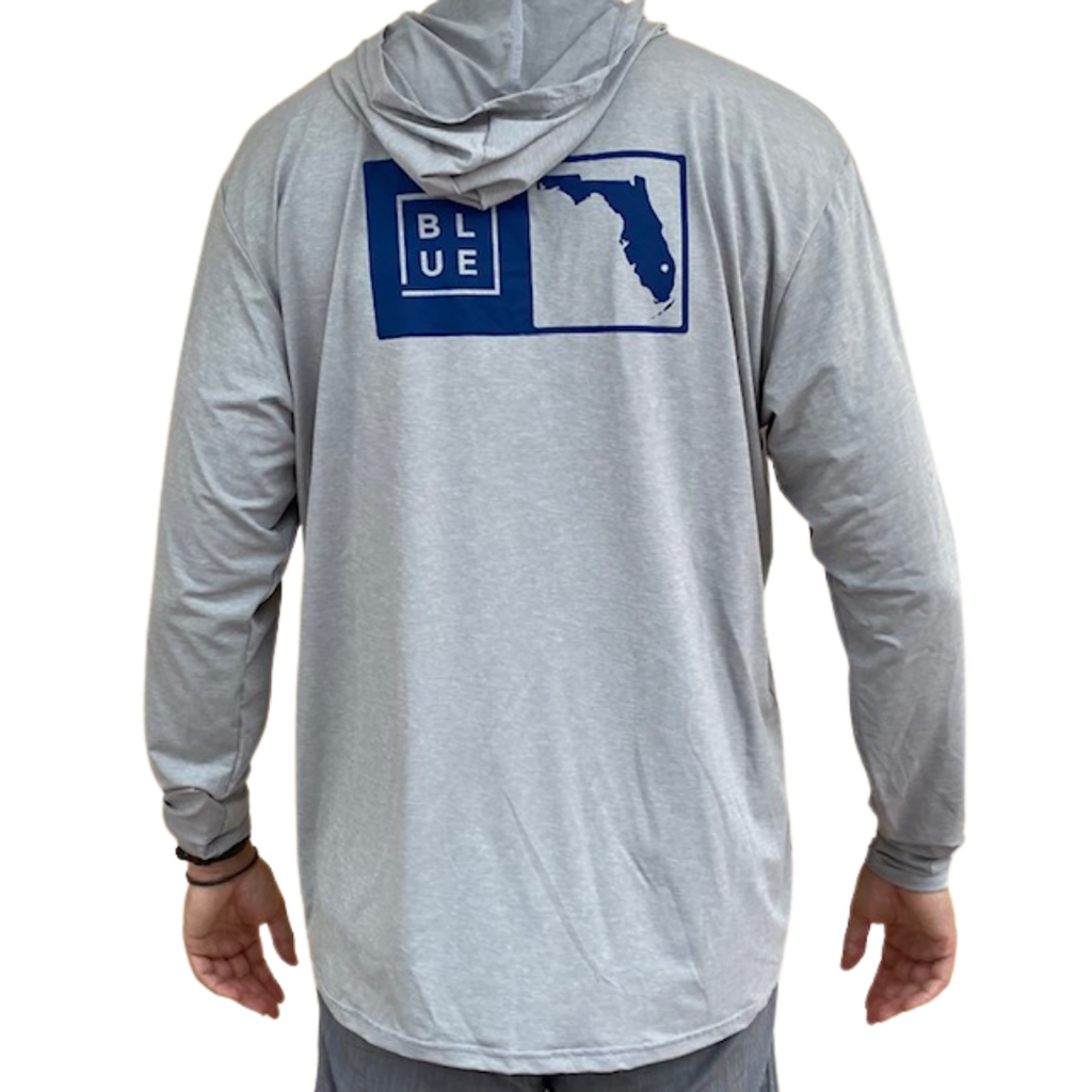 Blueline Surf + Paddle Co. OT Florida Box UV Hoodie Navy Heather