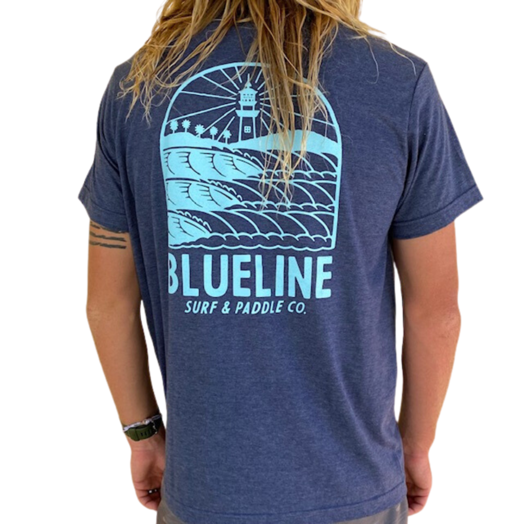 Blueline Surf + Paddle Co. Lighthouse Waves Hthr Navy Light Blue