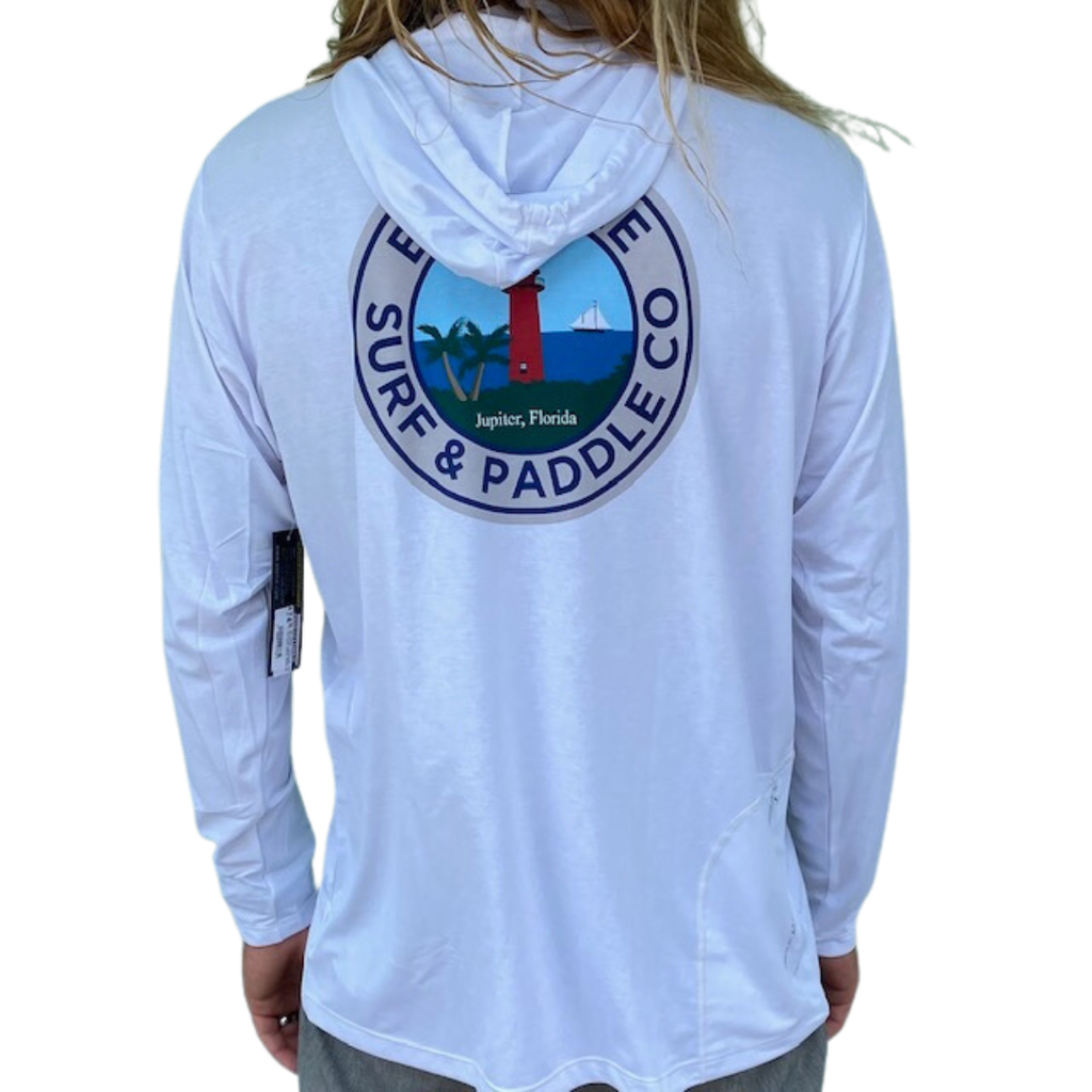 Blueline Surf + Paddle Co. Lighthouse Low Pro Tech Hoody White