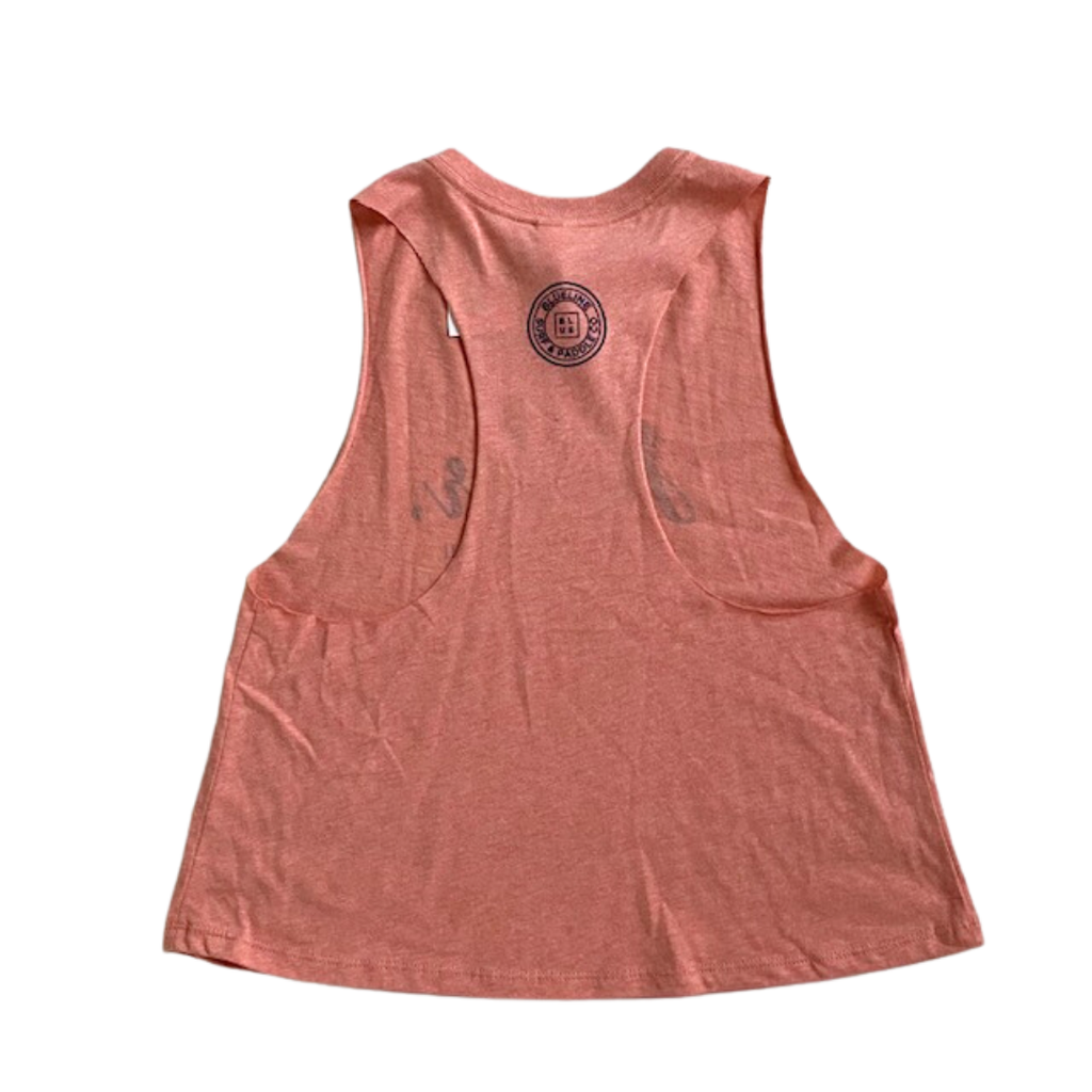 Blueline Surf + Paddle Co. JupiterLoveW3 Jupiter, I Love You Crop Tank Sunset/Navy