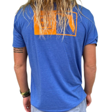 Blueline Surf + Paddle Co. Florida Box Tee Vintage Royal / Orange (UF Gators)