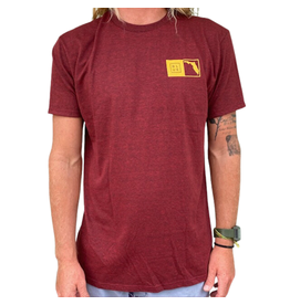 Blueline Surf + Paddle Co. Florida Box 8 Tee Crimson Heather/Gold (FSU Seminoles)