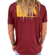 Blueline Surf + Paddle Co. Florida Box 8 TeeCrimson Heather/Gold (FSU Seminoles)