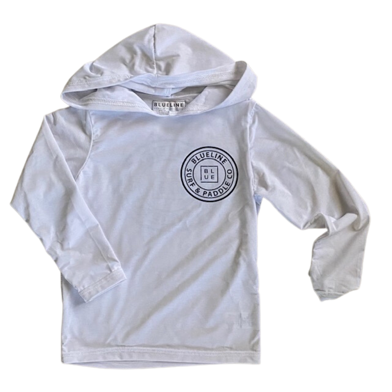 Blueline Surf + Paddle Co. OT Youth Original UV Hoodie White/Navy