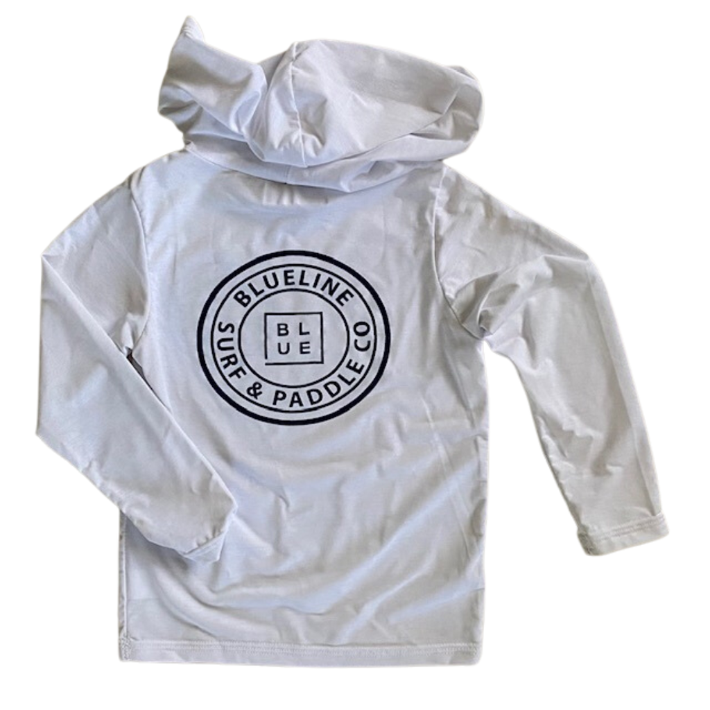 Blueline Surf + Paddle Co. OT Youth Original UV Hoodie White/Navy