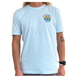 Blueline Surf + Paddle Co. River of Cranes Tee Ice Blue