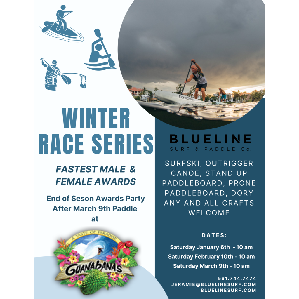 Blueline Surf + Paddle Co. ACTIVITIES Winter Series - 3 Race Registration
