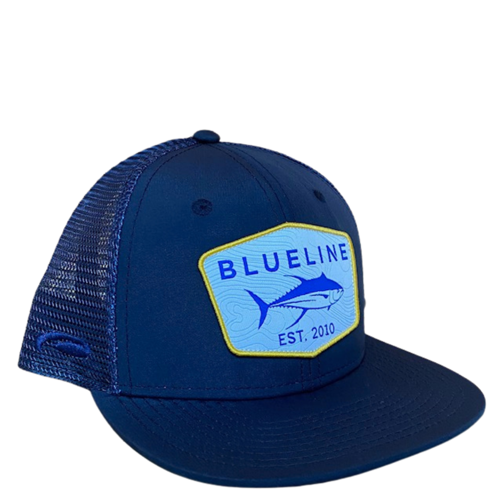 Blueline Surf + Paddle Co. Youth Tuna All Navy UV/White Topo Patch Yellow Ring