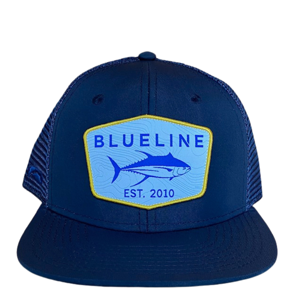 Blueline Surf + Paddle Co. Youth Tuna All Navy UV/White Topo Patch Yellow Ring