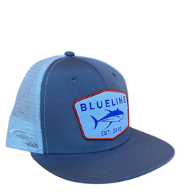 Blueline Surf + Paddle Co. Youth Tuna Metal  UV/White/White Topo Patch Red Ring