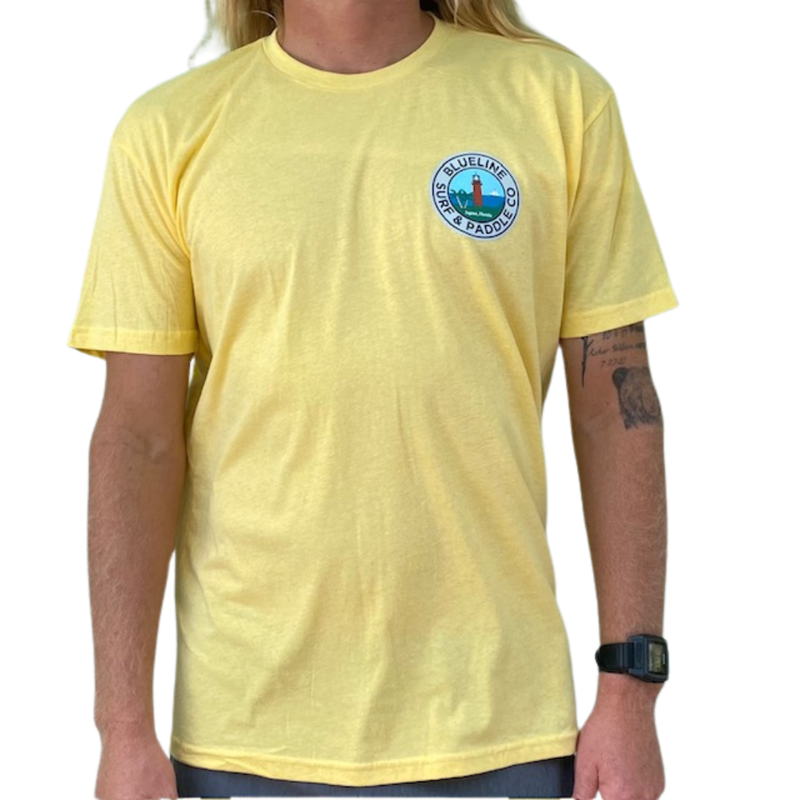 Blueline Surf + Paddle Co. JupLighthouse3 Tee Banana Cream