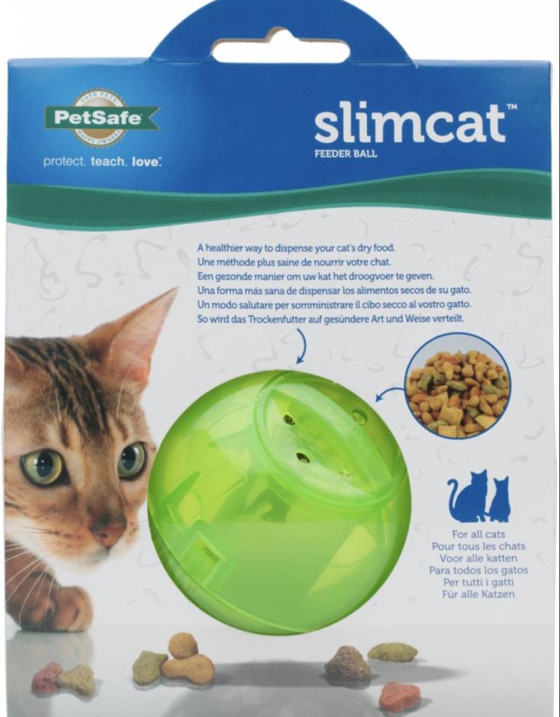 Petsafe Slim Cat Interactive Feeder Cat Toy Green Mycattime