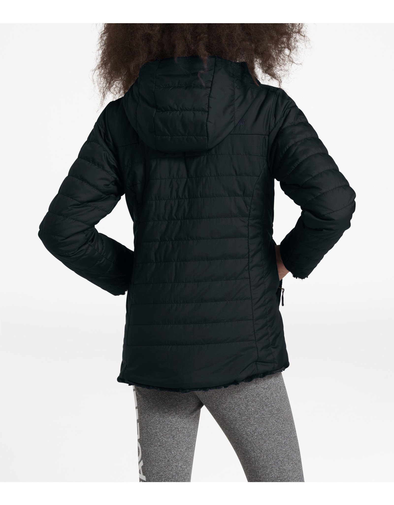 the north face big girls hooded mossbud swirl parka