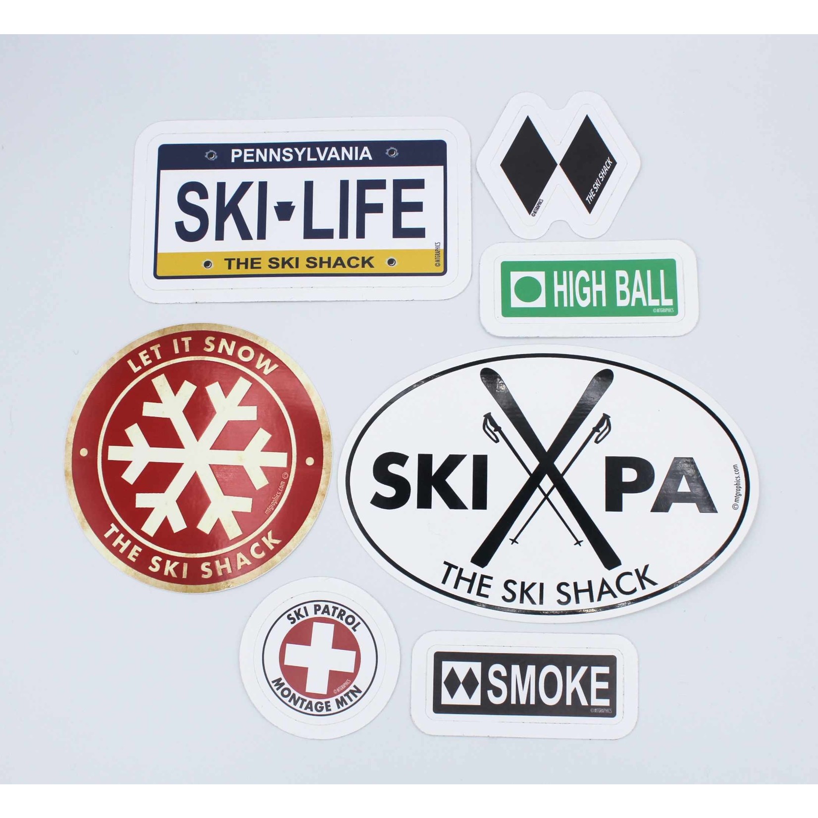 Ski Shack Assorted Sticker Pack