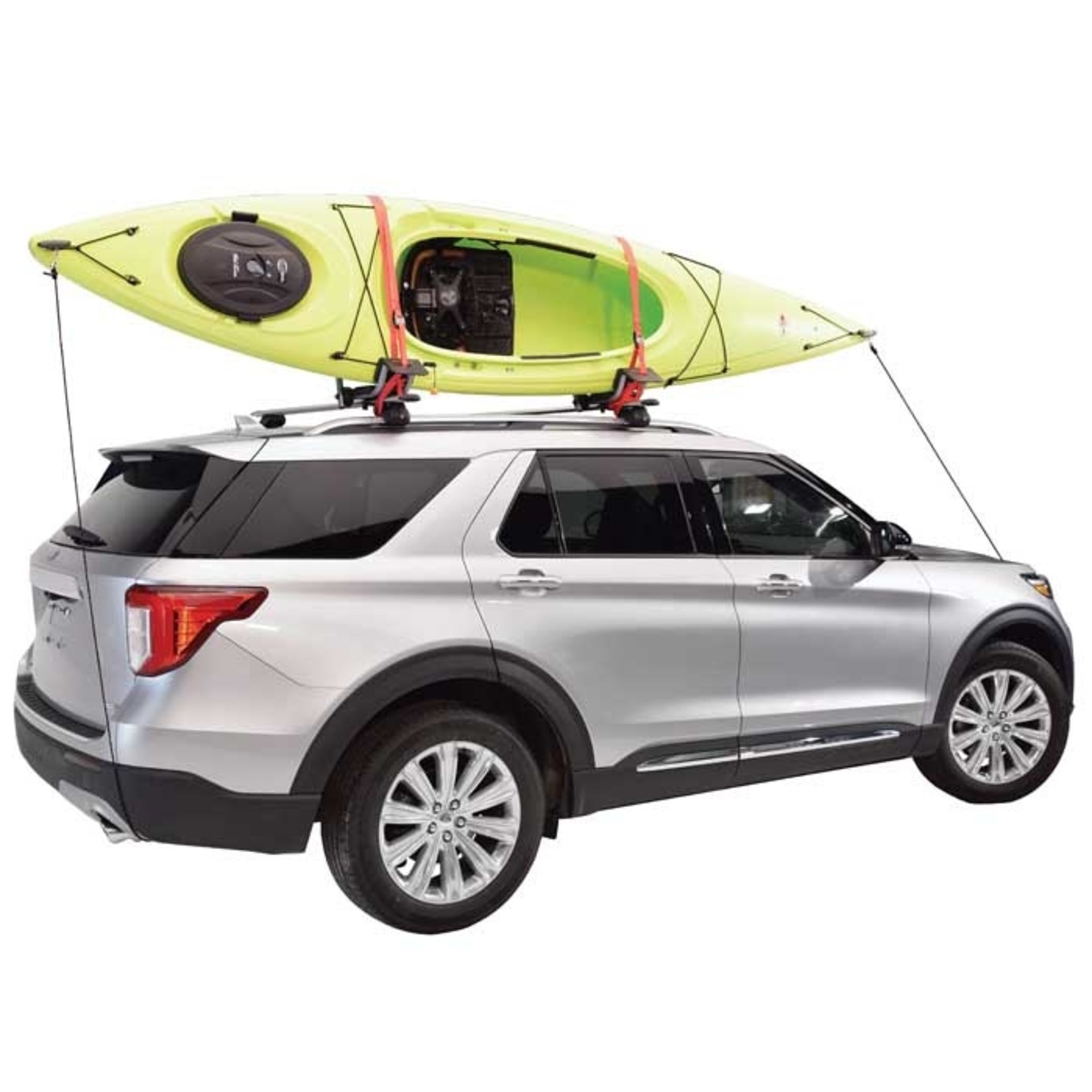 Malone Malone DownLoader Kayak Carrier with Tie-Downs - J-Style - Folding - Side Loading