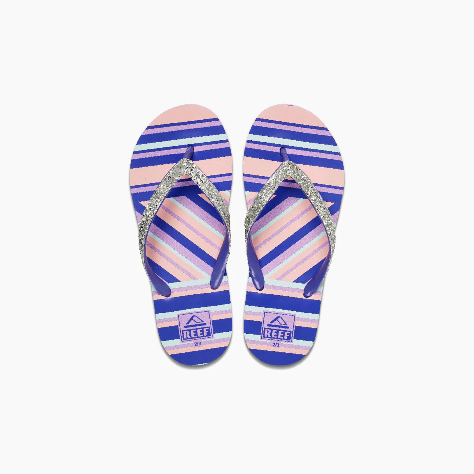 Reef Girls' Little Stargazer Prints Sandal, Coral Palm, 5-6 Medium US Toddler